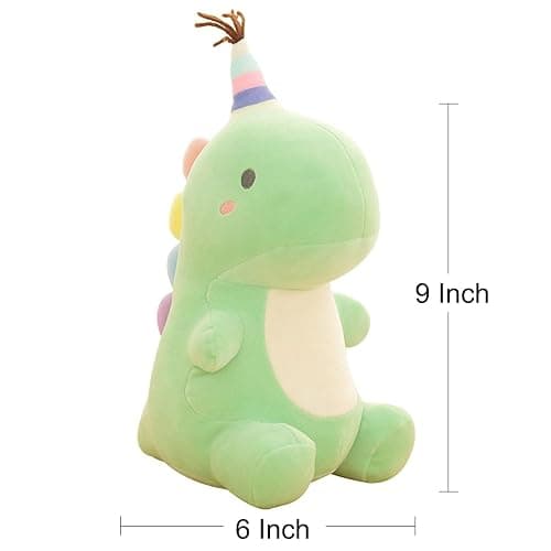 VHYHCY Stuffed Animal Plush Toys, Cute Dinosaur Toy, Soft Dino Plushies for Kids Plush Doll Gifts for Boys Girls (Green, 9 Inch) thumbnail 3