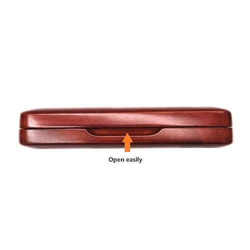 TUOREN Oboe Reed Case Wooden Maroon Oboe Reeds Box Holder for 3pcs Reeds Protector Storage Box thumbnail 5