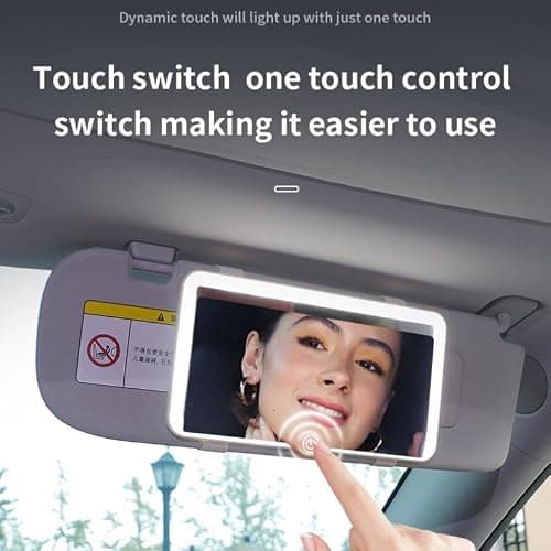 Car LED Makeup Mirror Sun Visor, Portable High-Definition Clear-View Car Mirror, 1 Count Car Accessory for Easy Application thumbnail 3