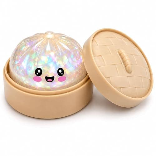 Glitter Dumpling Squishy Mystery Box - UV Color-Changing - Squishies Toys | Squeeze Toy - Squishys Big Dumplings Fidget Stress Sensory Toys - Gifts for Kids, Teens, Girls, Boys - Desk Toy - Image 1