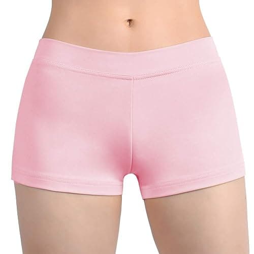 SUPRNOWA Boy Cut Low Rise Booty Shorts - Spandex Active Dance Yoga Workout Fitness Shorts for Women thumbnail 2
