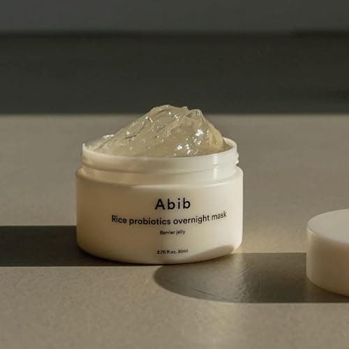 Abib Rice Probiotics Overnight Mask Barrier Jelly 2.7 fl oz I | Korean Overnight Sleeping Mask Cream Moisturizer for Glass Skin Slugging (Rice Probiotics/Barrier Jelly) thumbnail 3