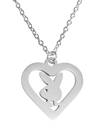 HOPE INSPIRED Playboy Necklace with Bunny Heart Pendant - Image 1