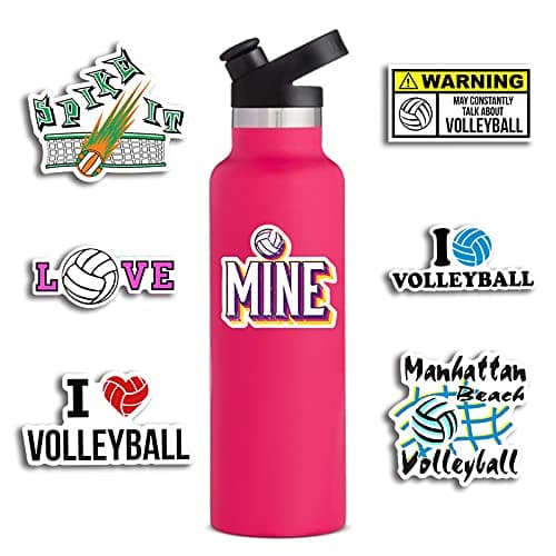 Volleyball Stickers, 100PCS Motivational Volleyball Water Bottle Stickers for Kids, Anywhere You Need Vinyl Waterproof Stuff thumbnail 4