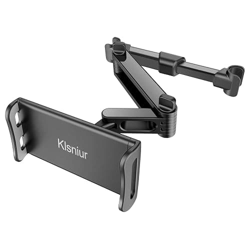 Klsniur Car Headrest Mount, Tablet Headrest Holder, Car Backseat Seat Mount Holder Universal 360° Rotating Adjustable for 6"-10.5" Tablet iPad iPad Air iPad mini,Samsung Galaxy - Image 1