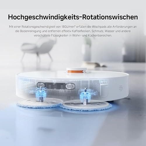 Xiaomi Robot Vacuum X20+ Saugroboter mit Absaugstation und 4L/4L Frisch- & Altwassertank - 2 rotierende, Auto-Trocknung Wischmops, Bis 280m² wischen, 6000Pa Saugkraft, LDS-Navigation, Alle Bodentypen thumbnail 13