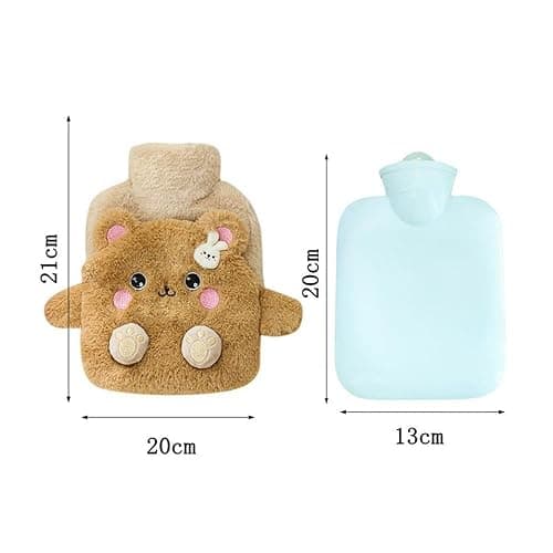 Peluche Bouillotte Dinosaure, Bouillottes Mignonne Bouillotte eau Chaude Enfant Petite Bouillotte par Temps Froid Bon Cadeau pour La Famille Amie, 500ml thumbnail 2