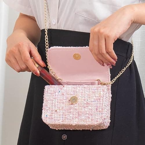 ZWI-player Girls Princess Bunny Purses Cute Crown Crossbody Bag Handbag with Pearl Handle for girls | Princess, Bunny, Cute, Crown, Pearl Handle, for girls thumbnail 2