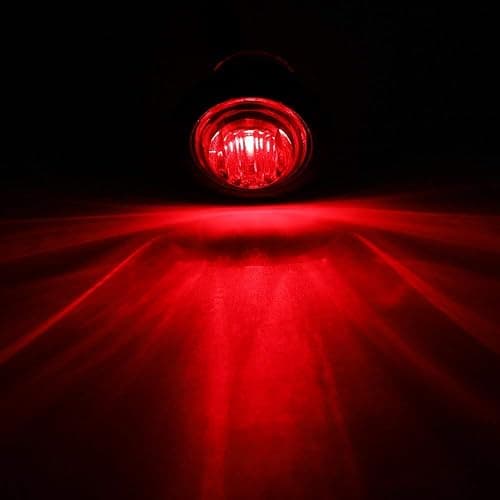 100Pcs 3/4 Inch Red 3 LED Marker lights, LED trailer Marker Light, LED Clearance Bullet Side Marker Light, Turn Signal Identification Indicator Light for Trailer Truck RV Car Bus Van thumbnail 6