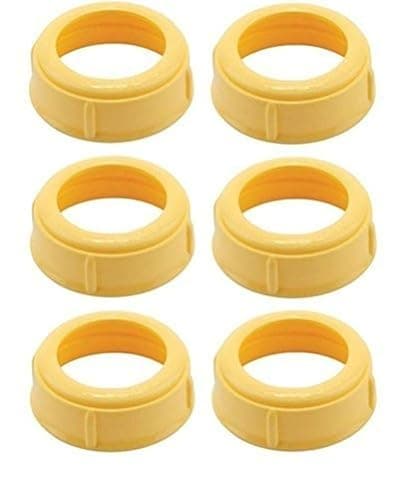 6 Pack Collars Medela Bottle Nipple Collar Rings for Medela Baby Bottles 5oz & 8oz Slow or Medium Flow Nipples Compatible with Plastic & Glass Bottles BPA Free Mess Free No Leak or Spill with BB Gift - Image 1