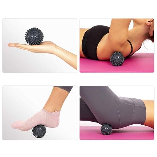 SUNANTH Foot Massager Roller,Massage Lacrosse Ball,Spiky Ball Therapy Set for Relieve Plantar Fasciitis,Heel & Foot Arch Pain and Deep Tissue Massage thumbnail 7