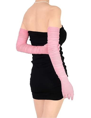 Women's Sexy Sheer Gloves Mesh Tulle Super Long Gloves Opera Christmas Costume Party Dance Glove thumbnail 6