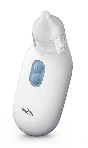 Braun Nasensauger 1 | Schleimlöser | Linderung für verstopfte Nasen | Elektrische Saugkraft | 2 Saugstufen | Spitze in 2 Größen | Geeignet für Neugeborene, Baby und Kinder | Spülmaschinenfest | BNA100 thumbnail 2