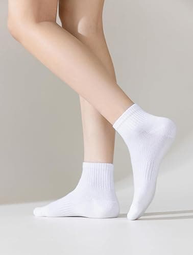 ACCFOD Womens Ankle Socks Thin Cotton Gym Athletic Mini Crew Socks 5 Pairs thumbnail 2