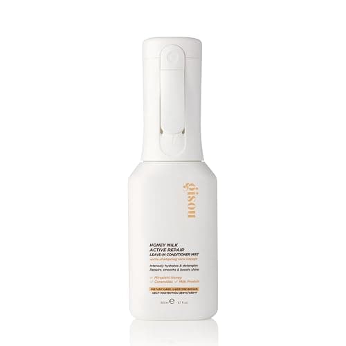 Gisou Honey Milk Active Repair Leave-In Conditioner Mist (5.1 fl. oz) | Instantly detangles, hydrates, controls frizz, up to 450°F heat protection, with Mirsalehi Honey & hydrolyzed milk protein - Image 1