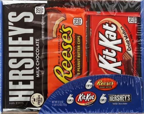 HERSHEY'S, KIT KAT and REESE'S Assorted Milk Chocolate, Full Size Easter Candy Bar Variety Box, 27.3 oz - 18 Count (Pack of 2) thumbnail 3