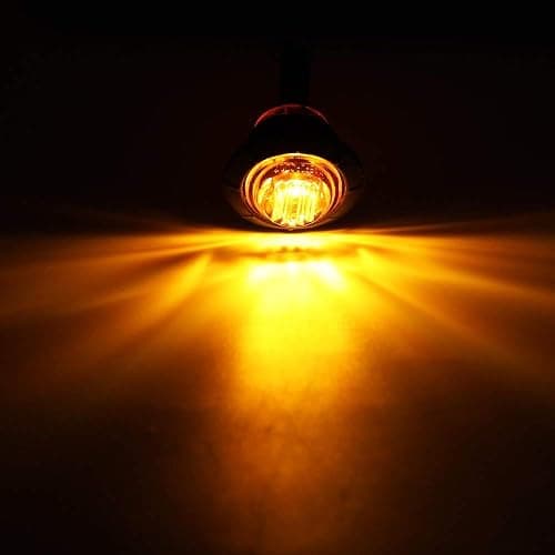 MADCATZ 100Pcs 3/4'' Amber Round 3 LED Bullet Marker lights, Front Rear Side LED Marker Lights, Clearance Lights, Trailer Marker Lights for Truck RV Car Bus Van Pickup ATV Boat Caravan thumbnail 7