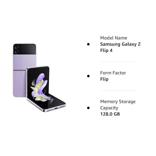 Samsung Galaxy Z Flip 4 5G, US Version, 128GB, Bora Purple - Unlocked (Renewed) thumbnail 5