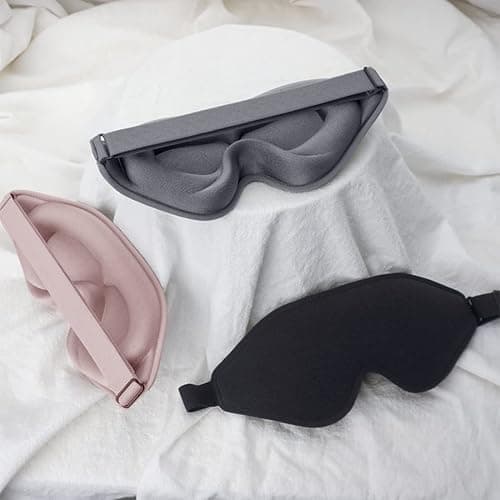 Sleep Mask, 3D Deep Contoured Eye Covers for Sleeping, 99% Block Out Light Eye Mask,Zero Pressure Cup Blindfold for Men Women, with Adjustable Strap for Sleeping, Yoga, Traveling (Pink) thumbnail 7