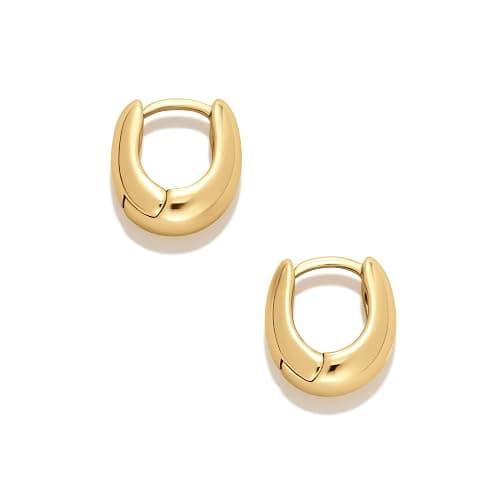 Amazon Essentials 14K Gold or Sterling Silver Plated Teardrop Huggie Hoop 12mm thumbnail 3