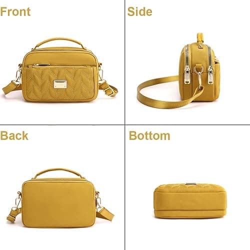 Quilted Small Crossbody Purse for Women Mini Shoulder Bag Cellphone Wallet Purses thumbnail 5