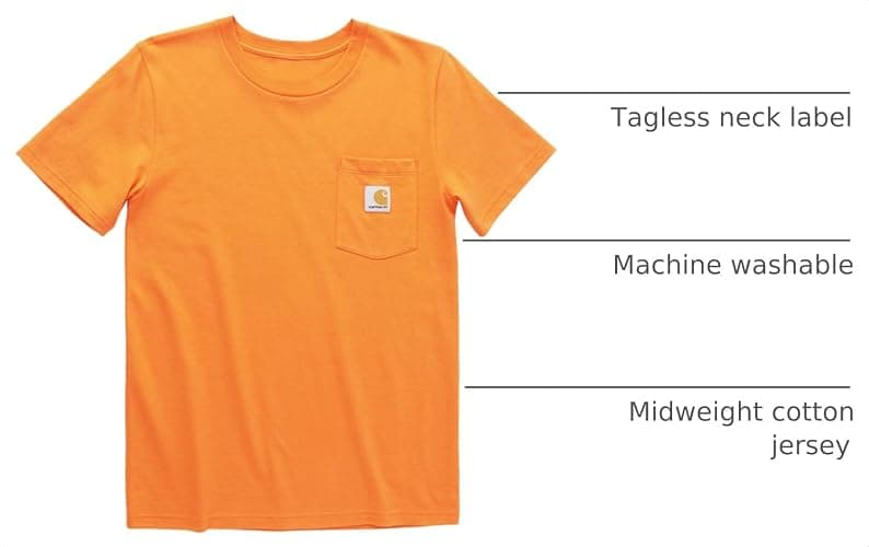 Carhartt Kids' Short Sleeve Pocket T-Shirt Tee Shirt thumbnail 5