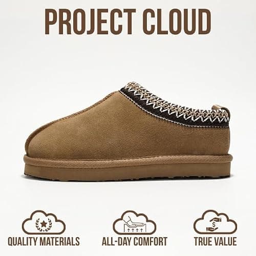 Project Cloud 100% Genuine Leather & Australian Shearling Slippers for Kids - Memory Foam Fuzzy & Non-Slip Fluffy Slippers Girls Footwear & Boys Footwear, Kids Unisex Shoe (Dream Warm) thumbnail 4