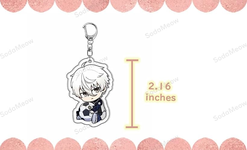 SodaMeow Anime Keychain Set Acrylic Keychain Bag Accessory Kawaii Anime thumbnail 2