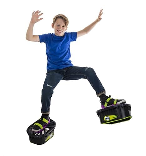 Moon Shoes Bouncy Shoes, Mini Trampolines for Your Feet, One Size, New and Improved, Bounce Your Way to Fun, Very Durable, No Tool Assembly, Athletic Development, max Weight 130 lbs. - Image 1