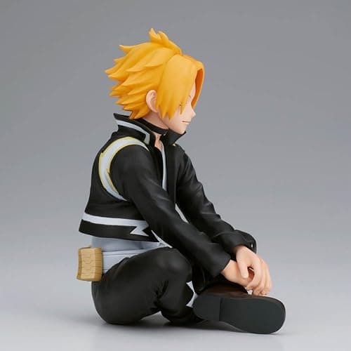 MABAIUDE MHA Figure Kaminari Denki Figure - 10cm Sitting Pose Anime No Hero Action Figures Denki Kaminari Statue Model - PVC Desktop Figurine Decor Gifts thumbnail 4