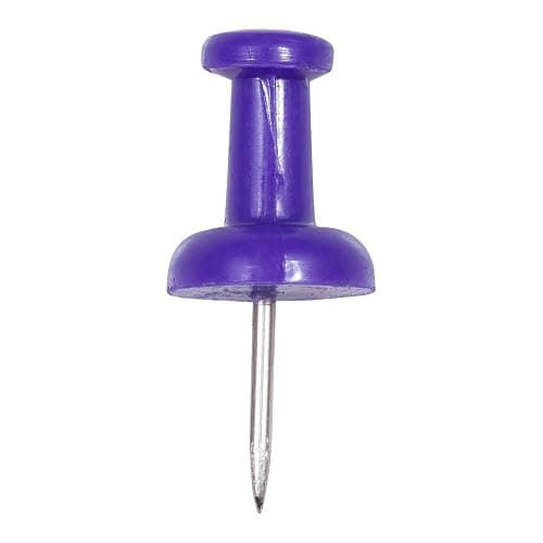JAM PAPER Colorful Push Pins - Purple Pushpins - 100/Pack thumbnail 3
