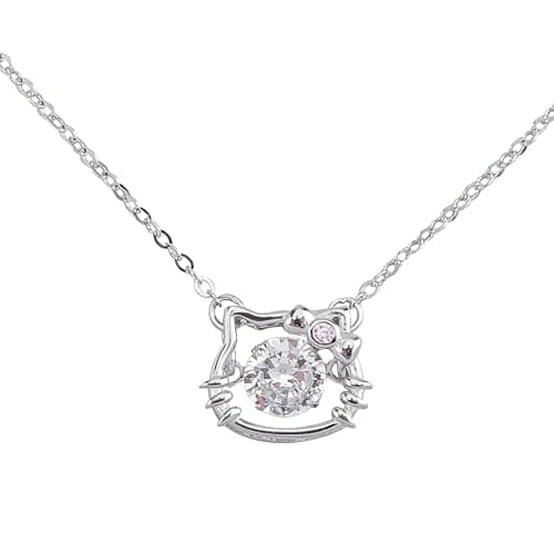 Lmgy sterling silver contour pendant necklace, girl's jewelry 18 necklace, fashionable accessory necklace, can be the gift for girls. - Image 1