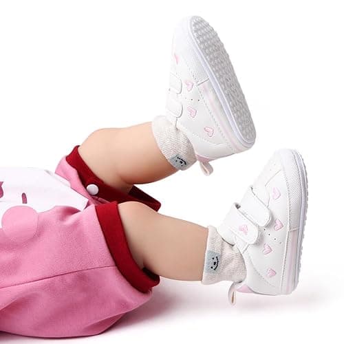 Clowora Baby Boys Girls Shoes Non-Slip Rubber Sole Sneakers Infant First Walking Toddler Crib Shoes Newborn Loafers Flats. thumbnail 2