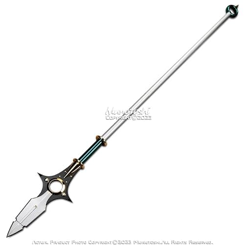 Munetoshi 82.5” Chastiefol Fairy King Spear Sloth Sin Stainless Steel Fantasy Anime Prop Costume Cosplay thumbnail 4