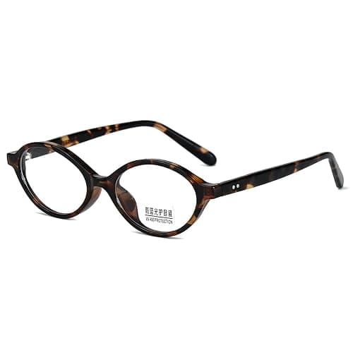 Small Frame Oval Glasses Anti Blue Light Tr90 Acetate Temple Retro Glasses Frame Eyeglasses Unisex - Image 1