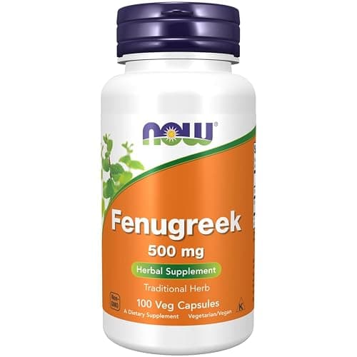 Now Foods, Organic Fenugreek (Bio Bockshornklee) 500mg, Hochdosiert, 100 vegane Kapseln, Laborgeprüft, Glutenfrei, Sojafrei, Vegetarisch, ohne Gentechnik - Image 1