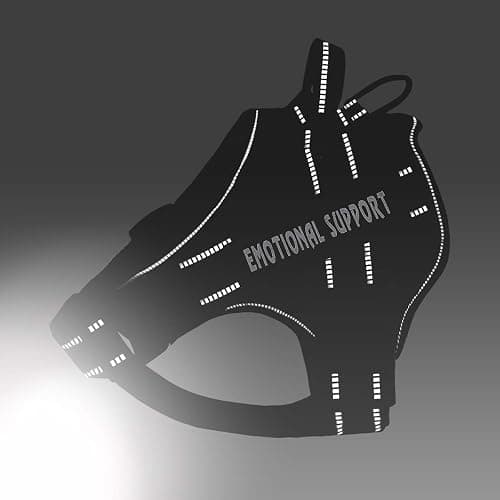 voopet Service Dog Harness, Emotional Support Pet Vest Harness, Reflective Breathable and Adjustable No-Pull ESA Dog Harness for Small Medium Large Dogs (with 4 PCS Removeable Tags) thumbnail 3
