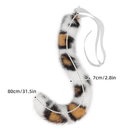 Striped Tiger and Spotted Cheetah Tail, Adorable Animal Character Costume Play, Upright Cat Tai thumbnail 4