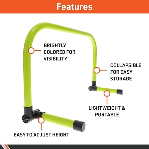 Body Sport Adjustable Athletic Speed Training Hurdles, Jumping & Speed Training Fitness Equipment, Hurdles for Track & Field, Basketball, Soccer & More thumbnail 4