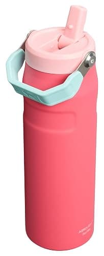 Stanley IceFlow Flip Straw 2.0 Water Bottle 24 oz | Built-In Straw for Travel and Sports | Lightweight and Leak Resistant | Insulated Stainless Steel | BPA-Free | Watermelon thumbnail 4