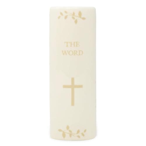 Steel Mill & Co. Ceramic Book-Shaped Vase, The Word | Original Large Decorative Vases for Christian Home Decor, Classic Faith Bookshelf Decor, Unique Vase for Religious Living thumbnail 7