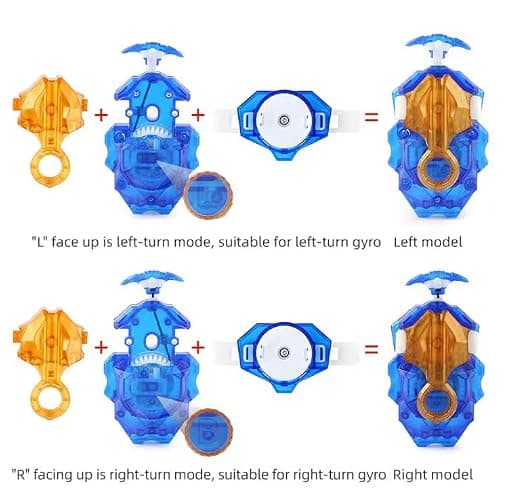 Bey Battle Burst Gyro Blade Toy Set Great Present for Kids Children Boys Ages 6 8 10 12+ Metal Fusion Attack Top Battling Game 10 Spinning Tops 2 Two-Way Launcher 2 Handles thumbnail 5