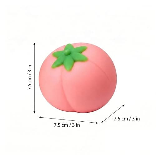 Squeezy Peach - 7.5 cm Ultra-Soft Slow Rising Jumbo Squishy Peach, Stress Relief Toy for Adults, Focus & Relaxation (Peach-1pc) thumbnail 3