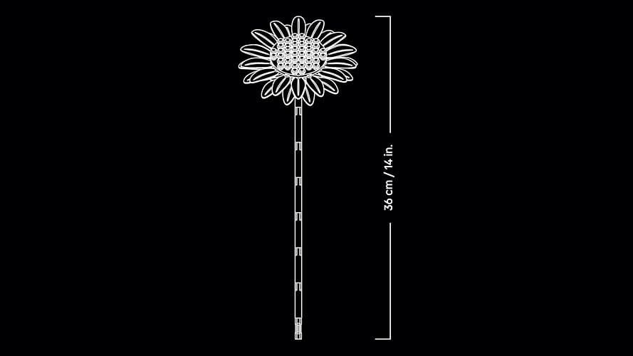 LEGO Botanicals Sunflower Bouquet - Artificial Flowers Set for Adults - Faux Sunflowers & Eucalyptus Stems for Living Room or Bedroom Decor - DIY Gift Idea for Women - 11502 thumbnail 7