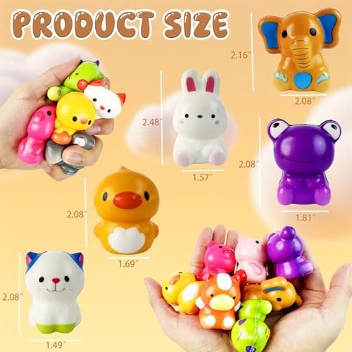 24PCS Animal Squishy Toys, Slow Rising Squishy Stress Fidget Toys,Squishies Party Favors for Kids, Treasure Chest Prizes, Classroom Prizes for Boys Girls thumbnail 2