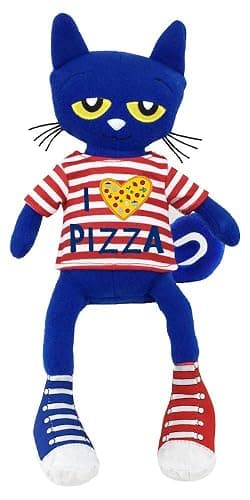 MerryMakers Pete The Cat Pizza Party Soft Plush Blue Cat Stuffed Animal Toy, 14.5-Inch, from James Dean's Pete The Cat Book Series, Multi (1868) - Image 1