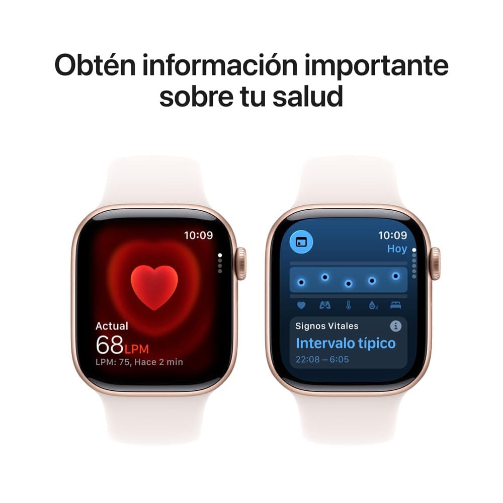 Apple Watch Series 11 GPS con Caja de Aluminio Color Oro Rosa de 42 mm y Correa Deportiva Rosa Rubor S/M (Smartwatch).Entrenamientos,monitoreo de Datos de Salud,Pantalla Siempre Activa thumbnail 4