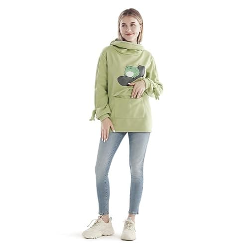 RGOSME Frog Hoodie Teen Girls Cute Oversized Graphic Hoodies Women Sweatshirt Cosplay Costume Pullover Tops thumbnail 4