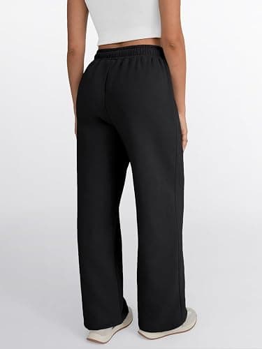 Trendy Queen Womens Wide Leg Sweatpants High Waisted Baggy Lounge Pants Drawstring Athletic Flared Joggers with Pockets thumbnail 4