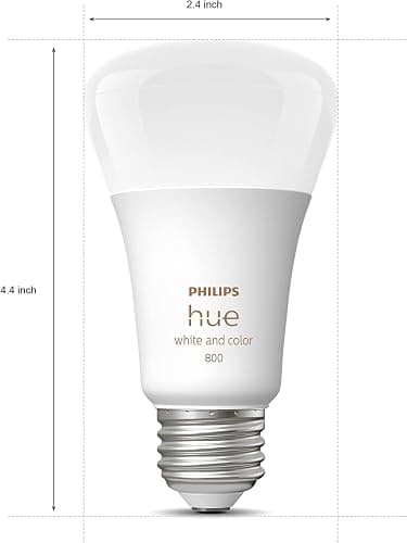 Philips Hue A19 LED Smart Light Bulb - White and Color Ambiance - 60W Indoor Light Bulb - Control with Hue App - Compatible with Alexa, Google Assistant and Apple Homekit - 3 Pack thumbnail 2